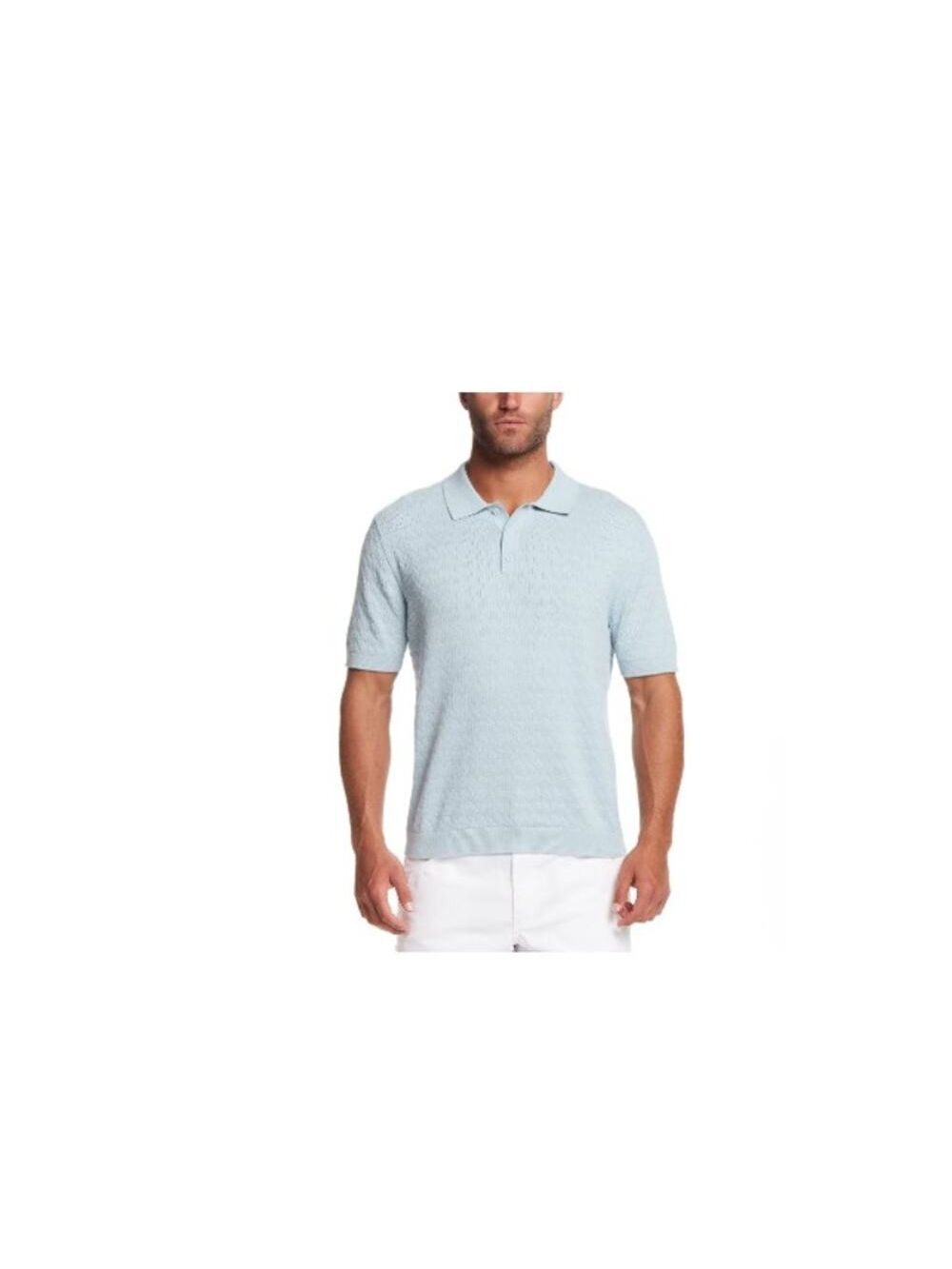 WP Weatherproof Men's Sweater Polo Baby Blue Size L